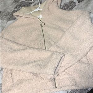 Cropped teddy bear sweater